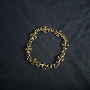 silver Cross Charm Bracelet